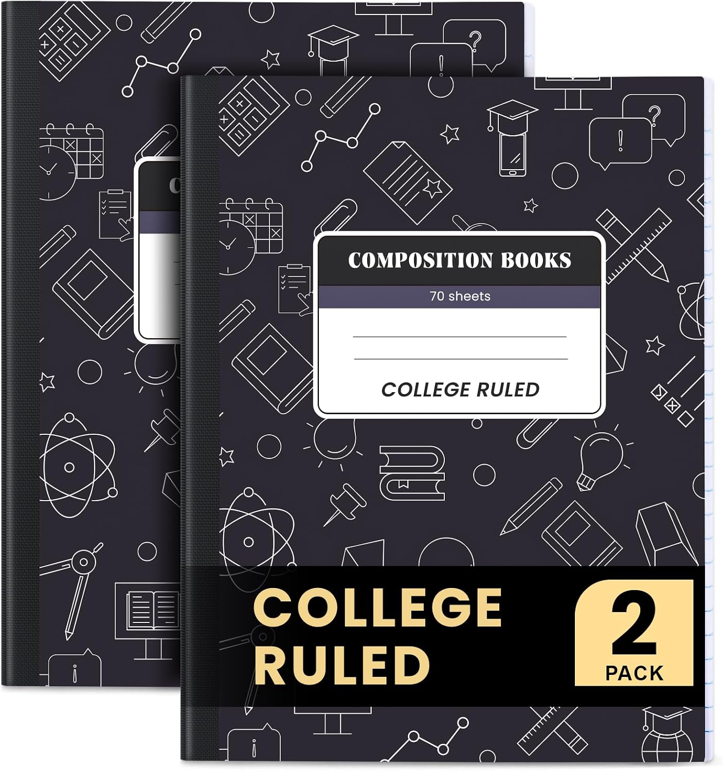Detalle de Oucaru Composition Notebooks, 70 Sheets