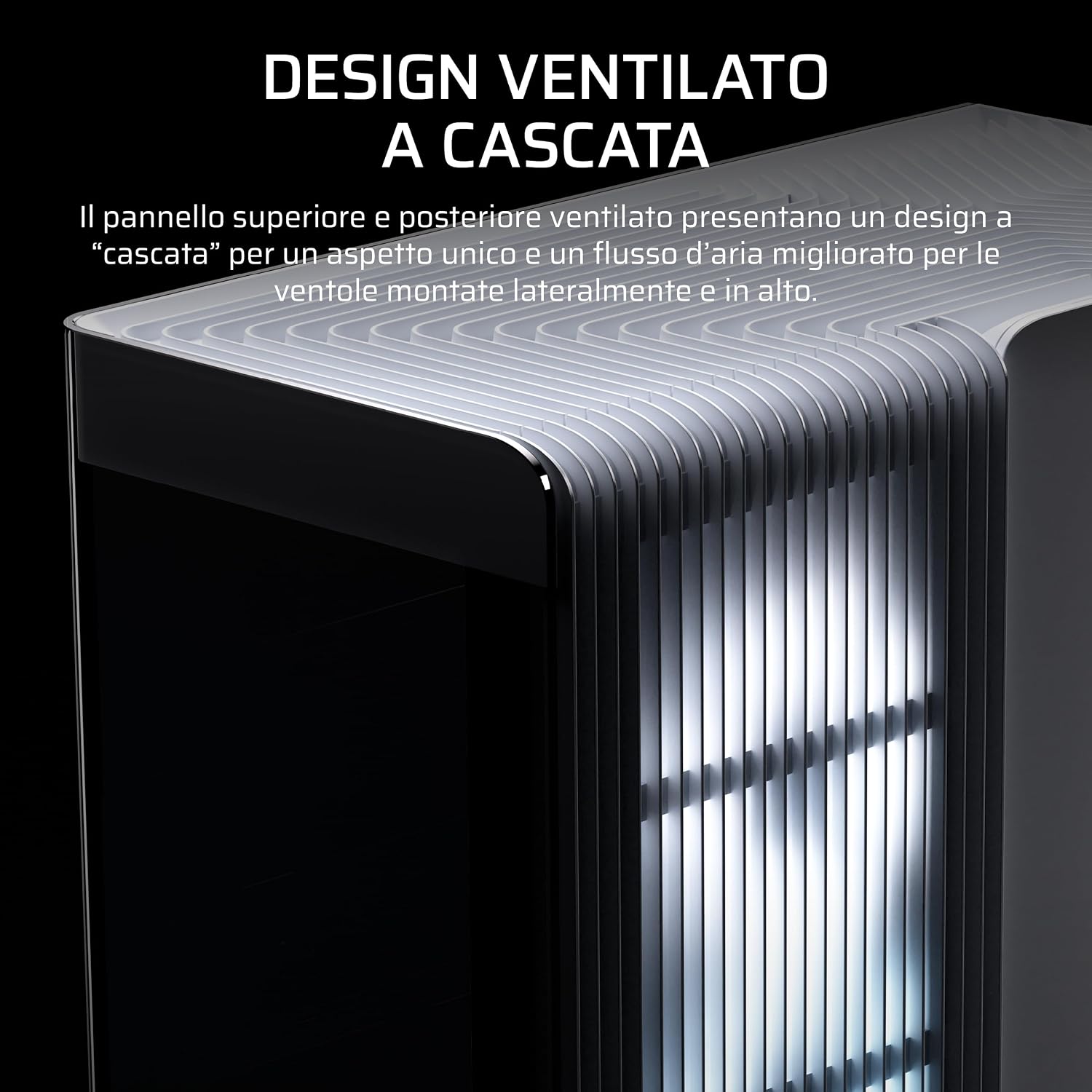Thumbnail 3 de CORSAIR Frame 4500X RS-R ARGB Case Mid-Tower con vetro panoramico InfiniRail e 3 ventole RS120R (bianco)
