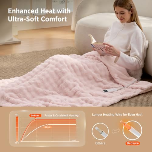 Detalle de Bedsure Electric Heated Throw 130x160cm