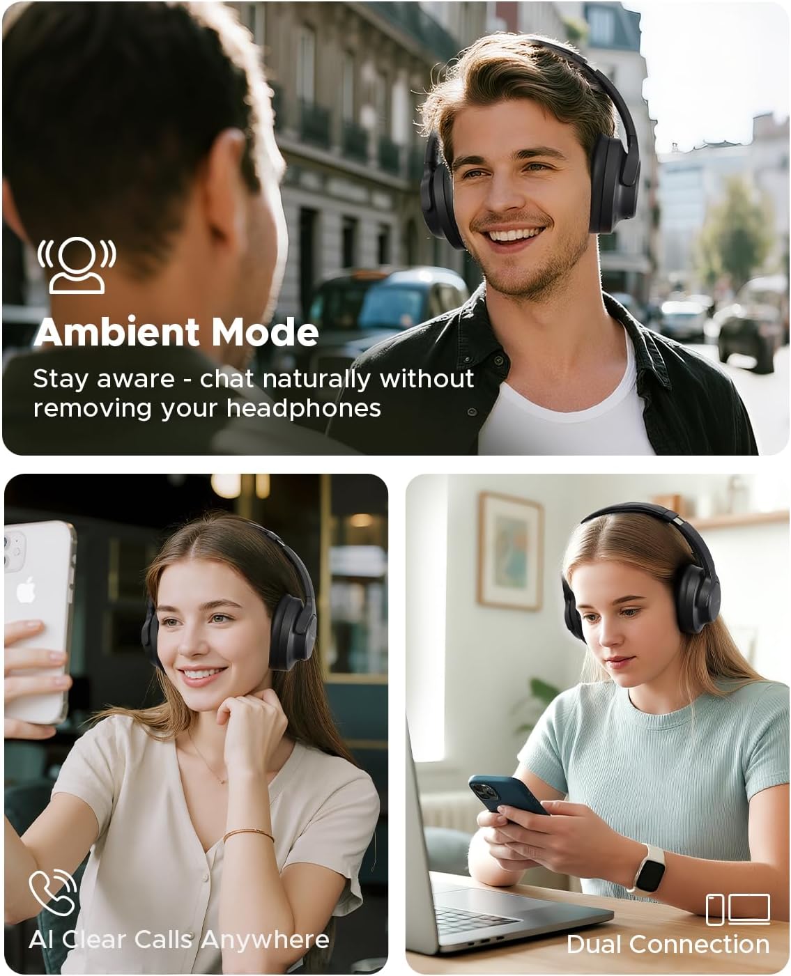 Thumbnail 5 de Truefree HF10 ANC Wireless Headphones 125h