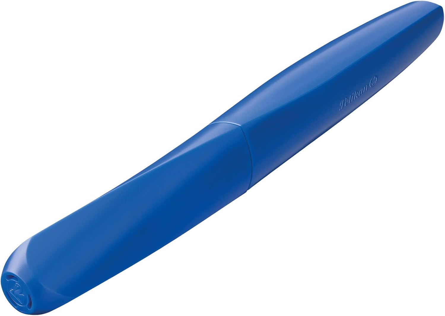 Detalle de Pelikan Twist Füllhalter, Edelstahl-Feder, Strichbreite M – Deep Blue