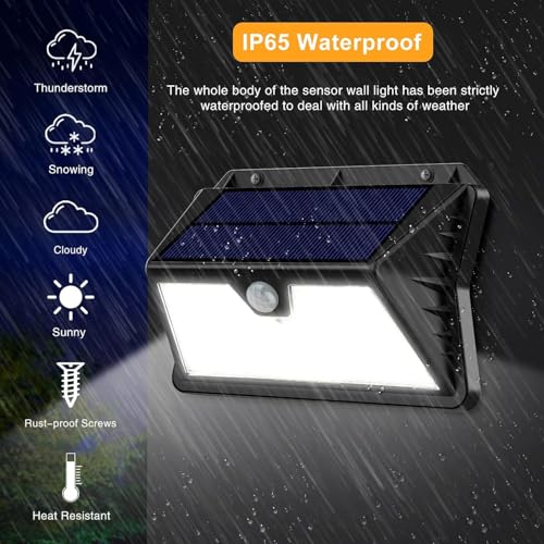 Thumbnail 3 de Luce Solare LED Esterno OUILA 2 Pezzi con sensore di movimento – Faretto da giardino IP65, 185 LED, 6500K