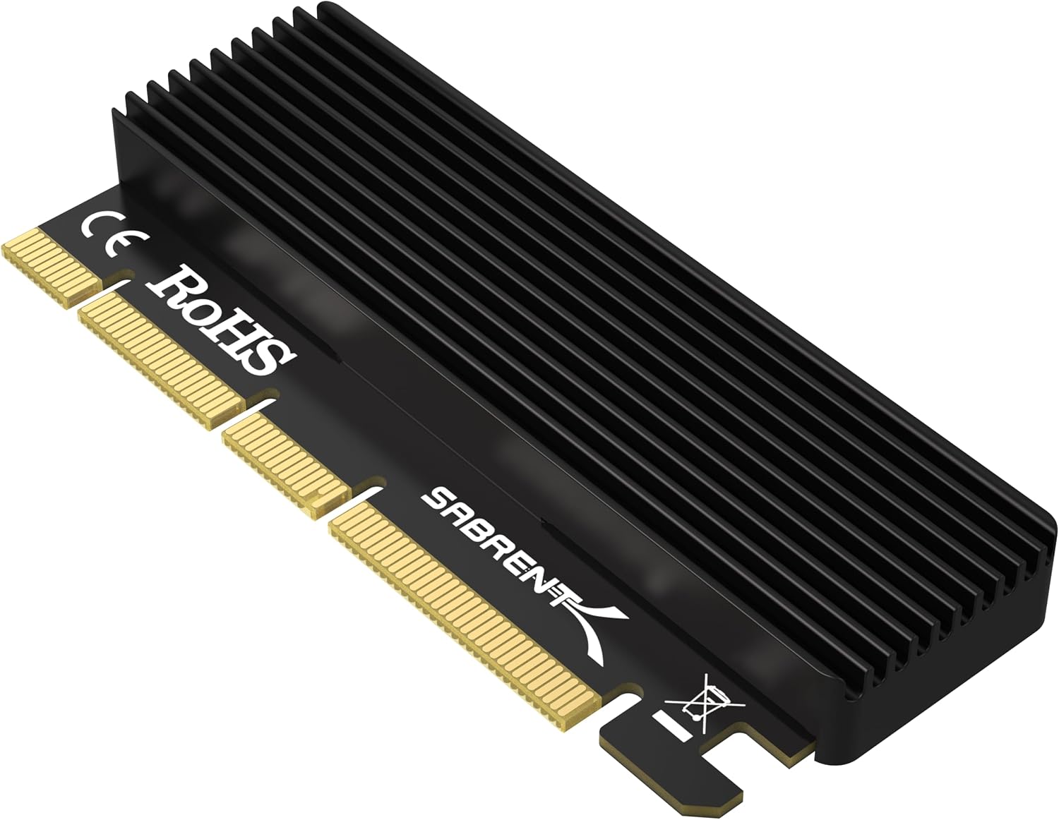 Detalle de SABRENT Adaptateur M.2 NVMe vers PCIe 3.0 x16/x8/x4 avec dissipateur et tampon thermique (EC-PCIE)