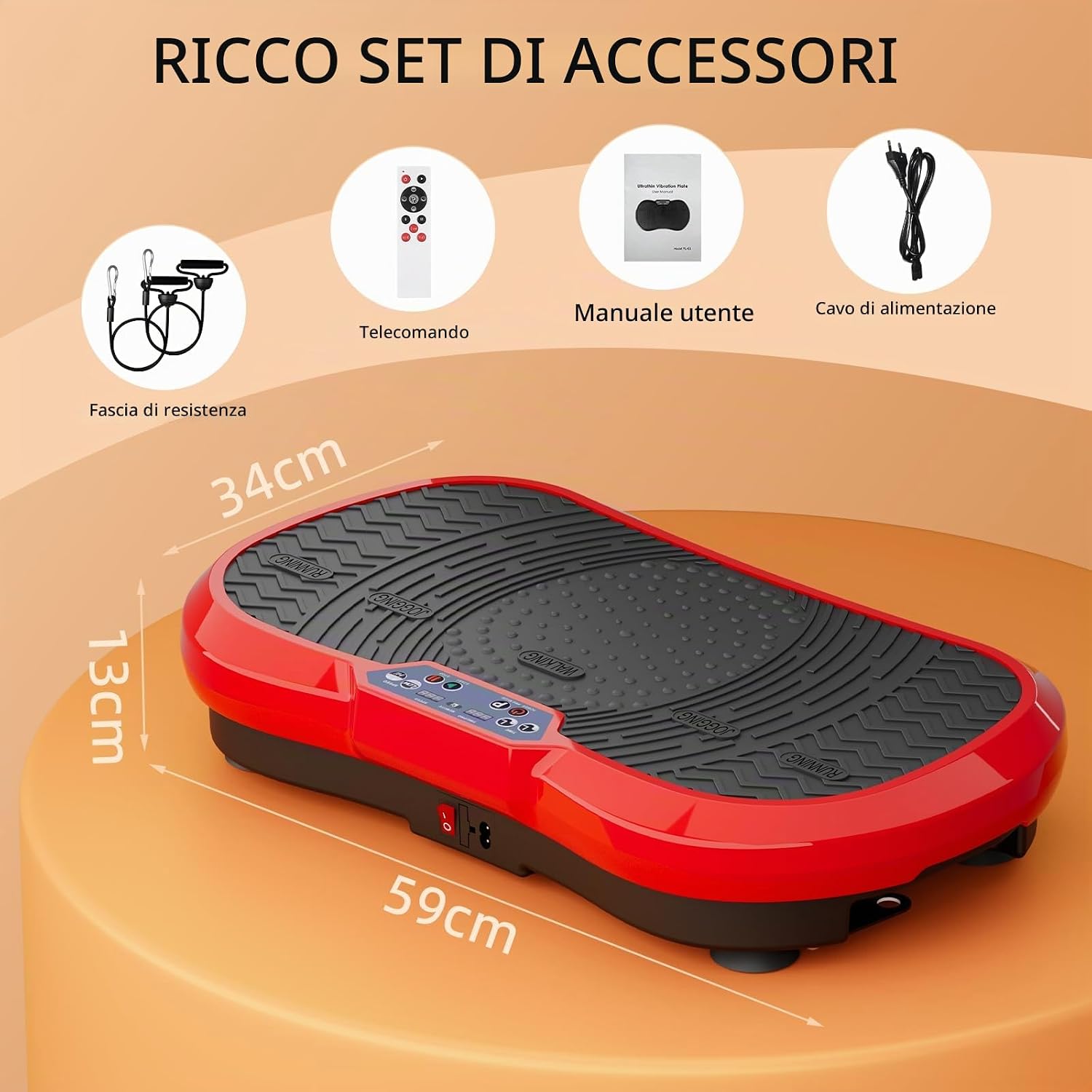 Detalle de TLGREEN Piastra vibrante con motore ultra silenzioso, 120 livelli + 10 programmi di allenamento, telecomando incluso