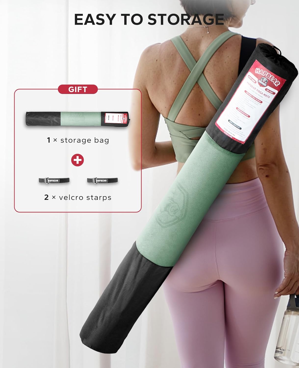 Thumbnail 6 de HAPBEAR yoga mat 6mm 183x91cm
