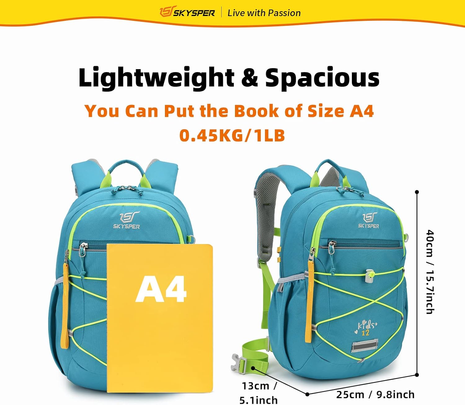 Thumbnail 5 de SKYSPER Kinderrucksack Wandern für 3–8 Jahre – komfortabler Rucksack für Jungen & Mädchen
