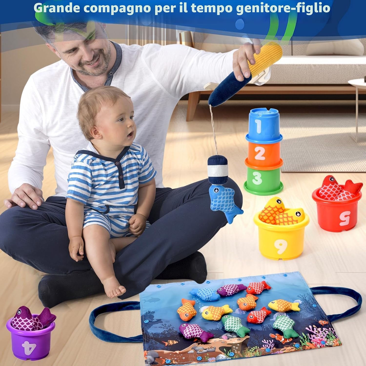 Thumbnail 6 de Tokiyis Gioco Montessori pesca per bambini 12 pesci