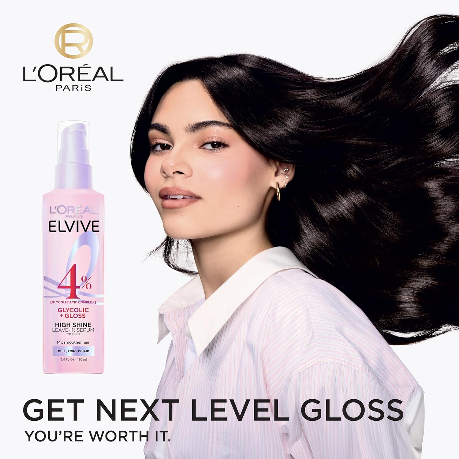 Thumbnail 2 de L'Oreal Paris Elvive Glycolic + Gloss High Shine Leave-In Hair Serum