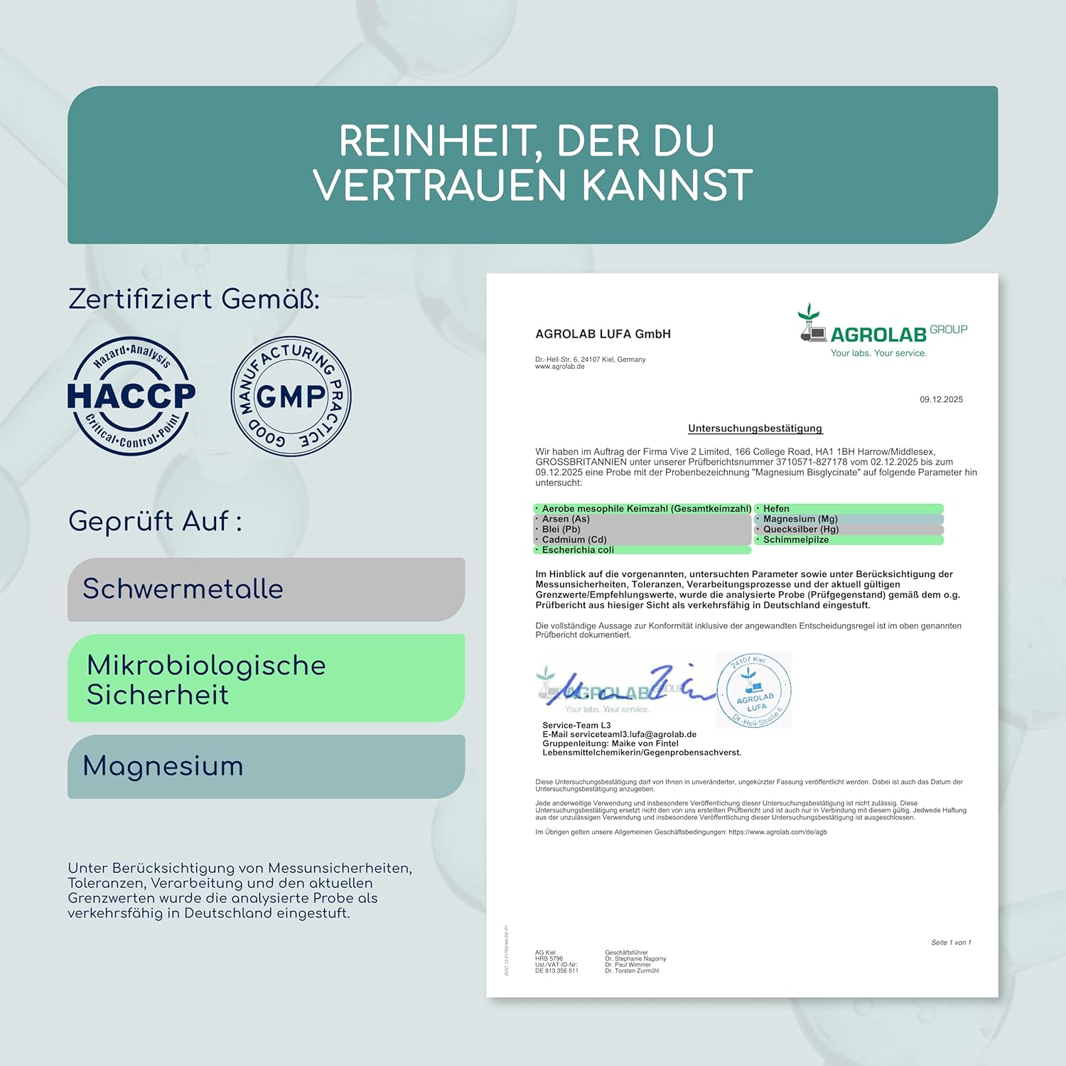 Thumbnail 5 de RAIBU Magnesiumbisglycinat Kapseln – 450 mg Magnesiumelementar pro Tag, 240 Kapseln