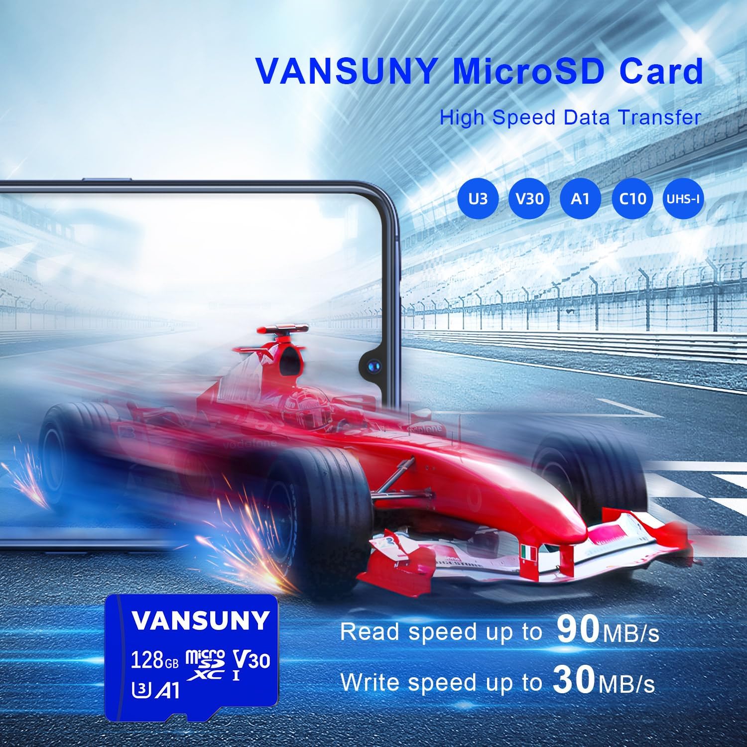 Thumbnail 1 de Vansuny 128GB microSDXC Card with SD Adapter — A practical upgrade for everyday devices