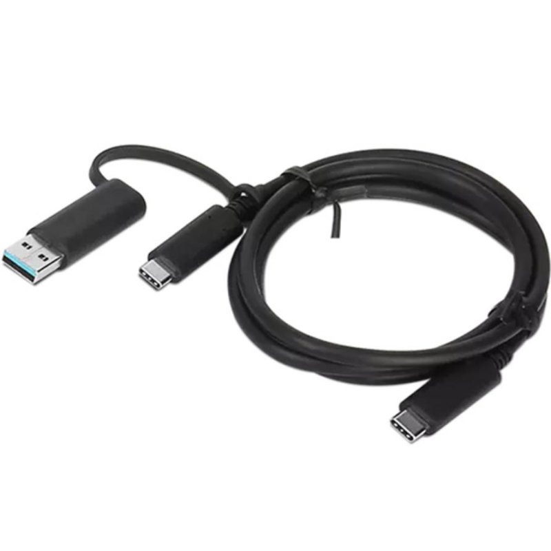 Detalle 2 de Cable USB Lenovo 4X90U90618 1 m USB-A a USB-C USB 3.2 Gen 1 Negro
