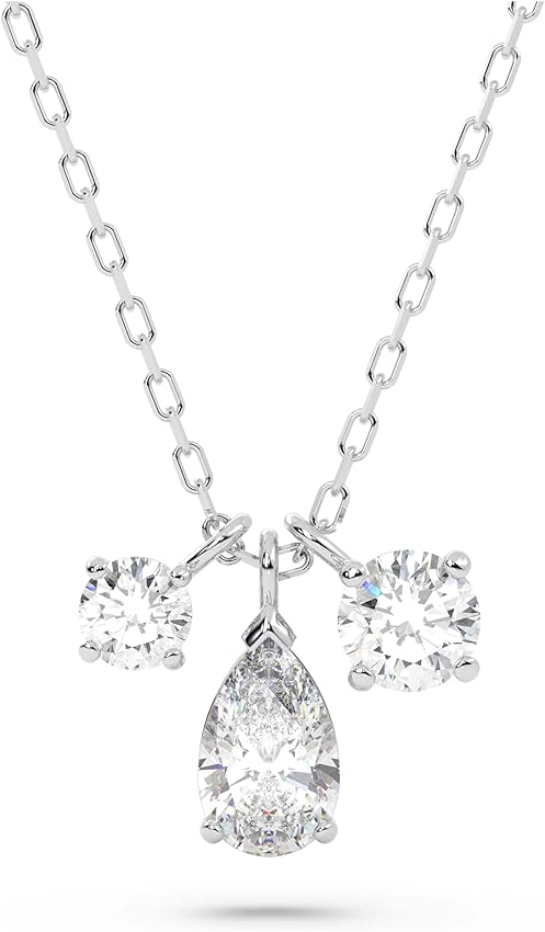 Detalle de Swarovski Colgante Attract Racimo blanco, baño de rodio