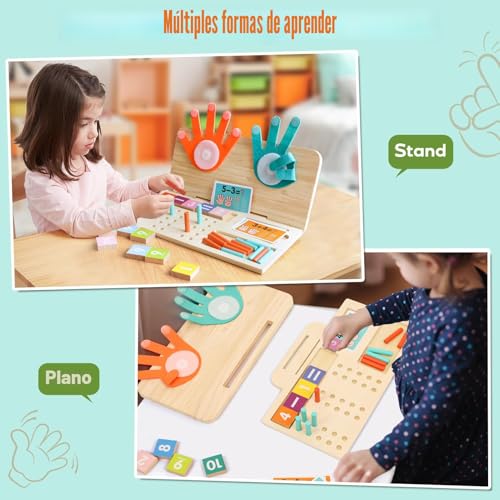 Thumbnail 2 de Wdmiya Juguetes Montessori 3 en 1 para Niños de 3 a 5 Años – Aprender a Contar y Resolver Sumas