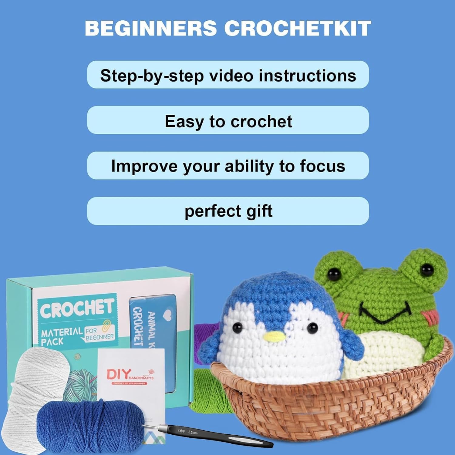 Thumbnail 2 de 7CDXD Häkelset für Anfänger – Komplettes DIY-Set mit Video-Tutorial