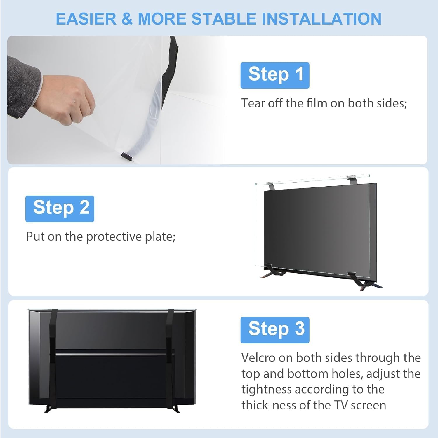 Thumbnail 2 de Fohil 55 Inch TV Screen Protector — HD Clear Acrylic Shield
