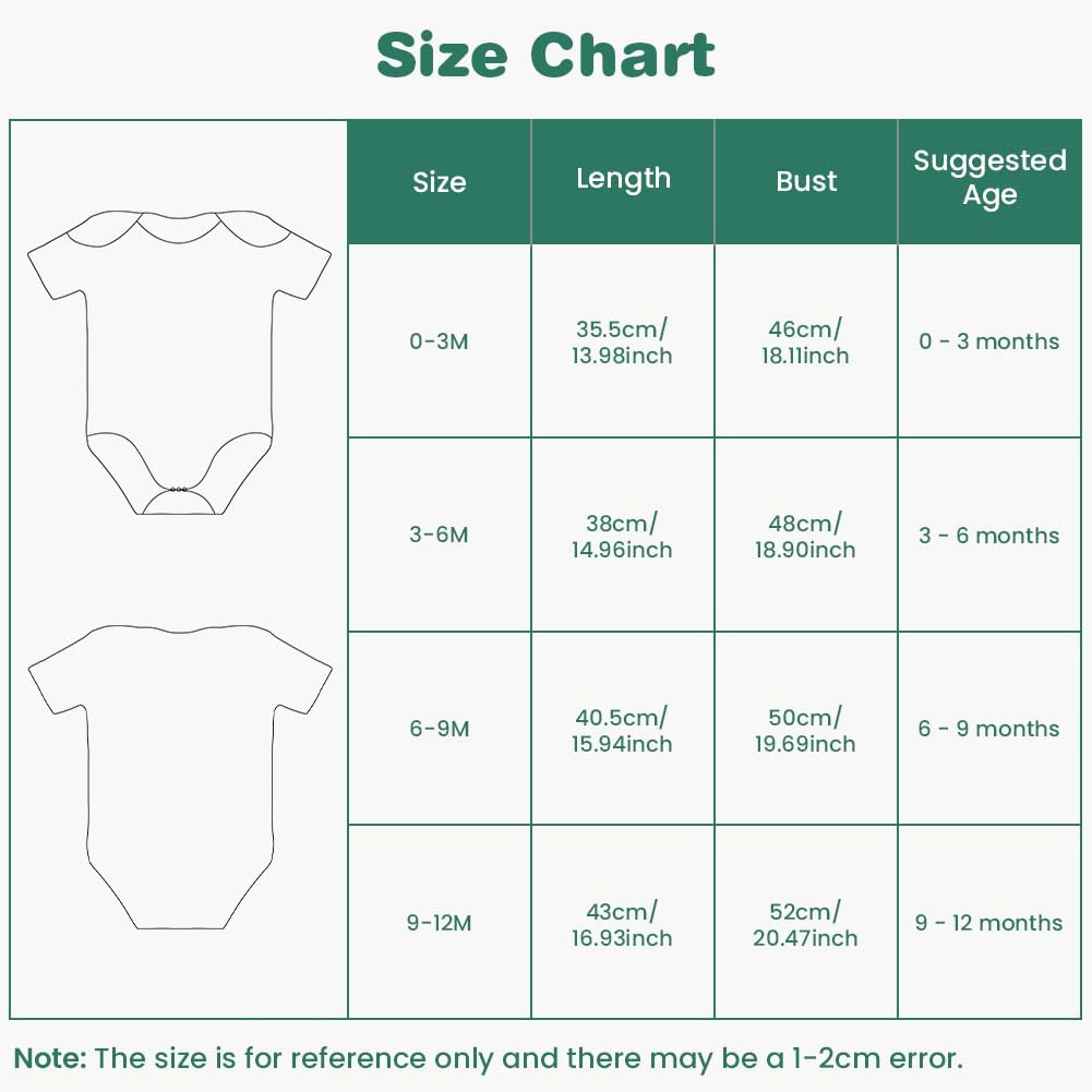 Thumbnail 1 de Vicloon Baby Short Sleeve Bodysuits (Pack of 3/5) in Pure Cotton – Unisex Newborn Vests