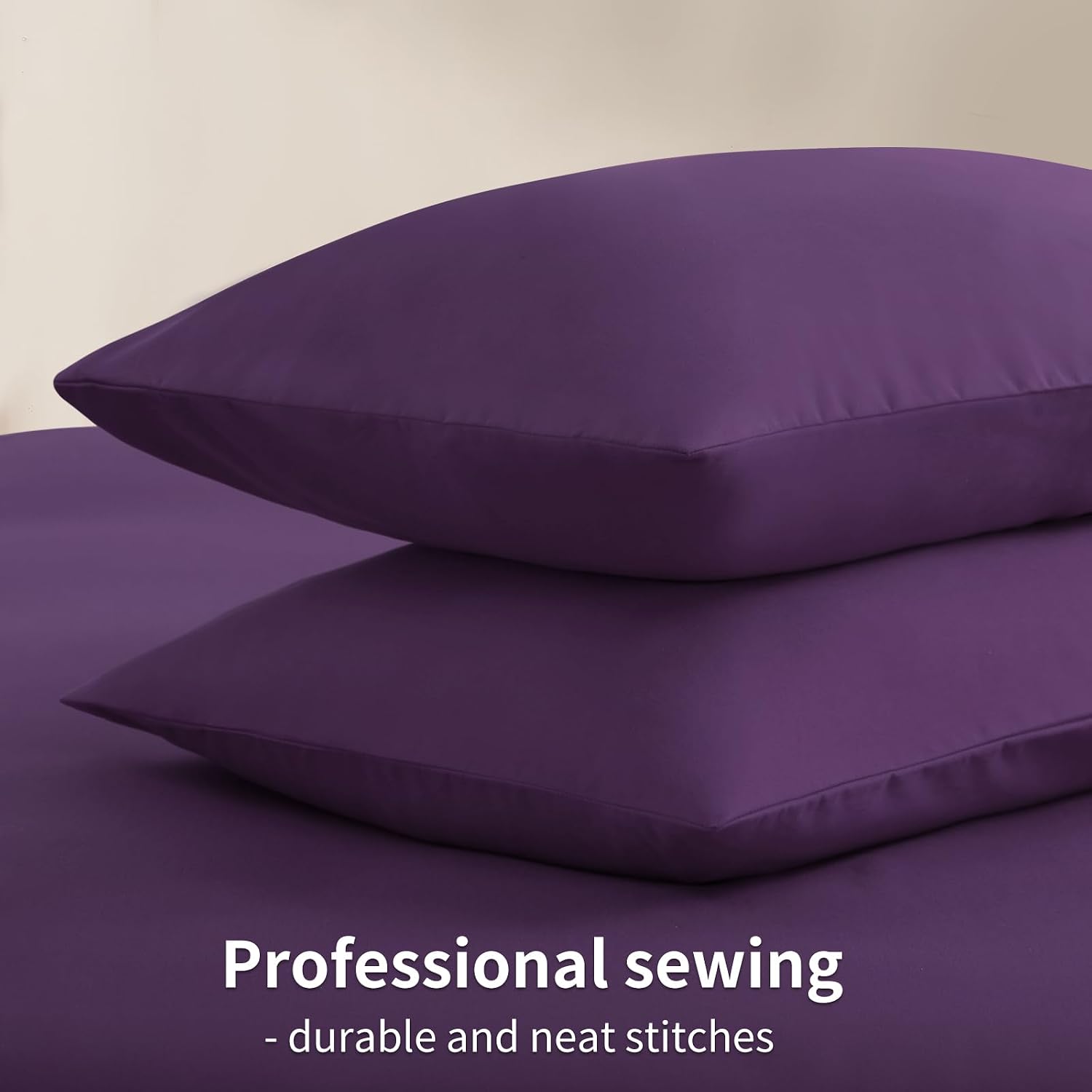 Detalle 2 de RUIKASI Pillow Cases 2 Pack Purple 50x75 cm