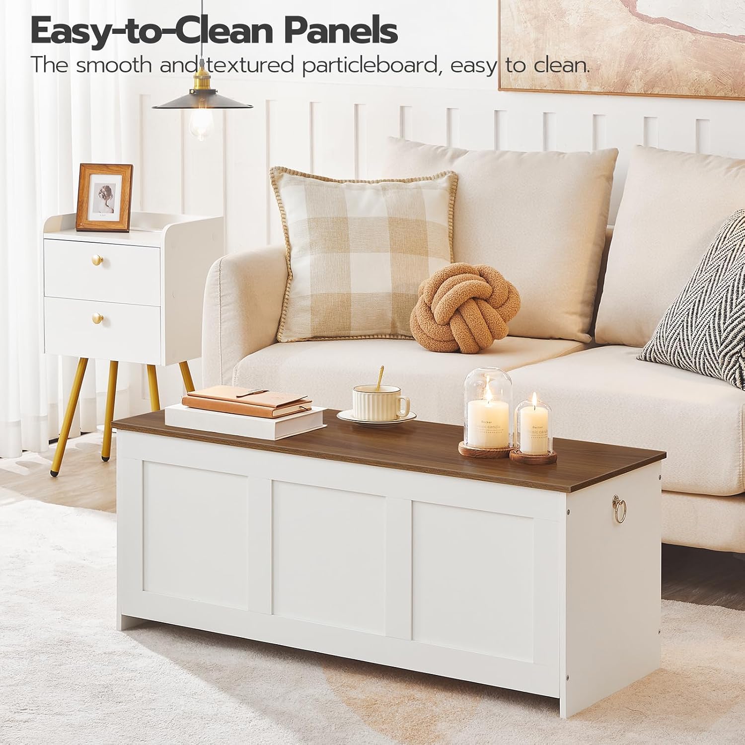 Detalle de HOOBRO Storage Bench, 39.3-Inch