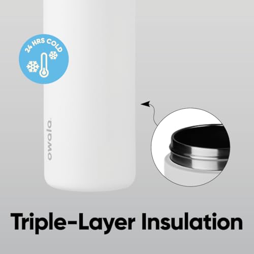 Detalle 2 de Owala FreeSip Stainless Steel Water Bottle 32 oz – Shy Marshmallow