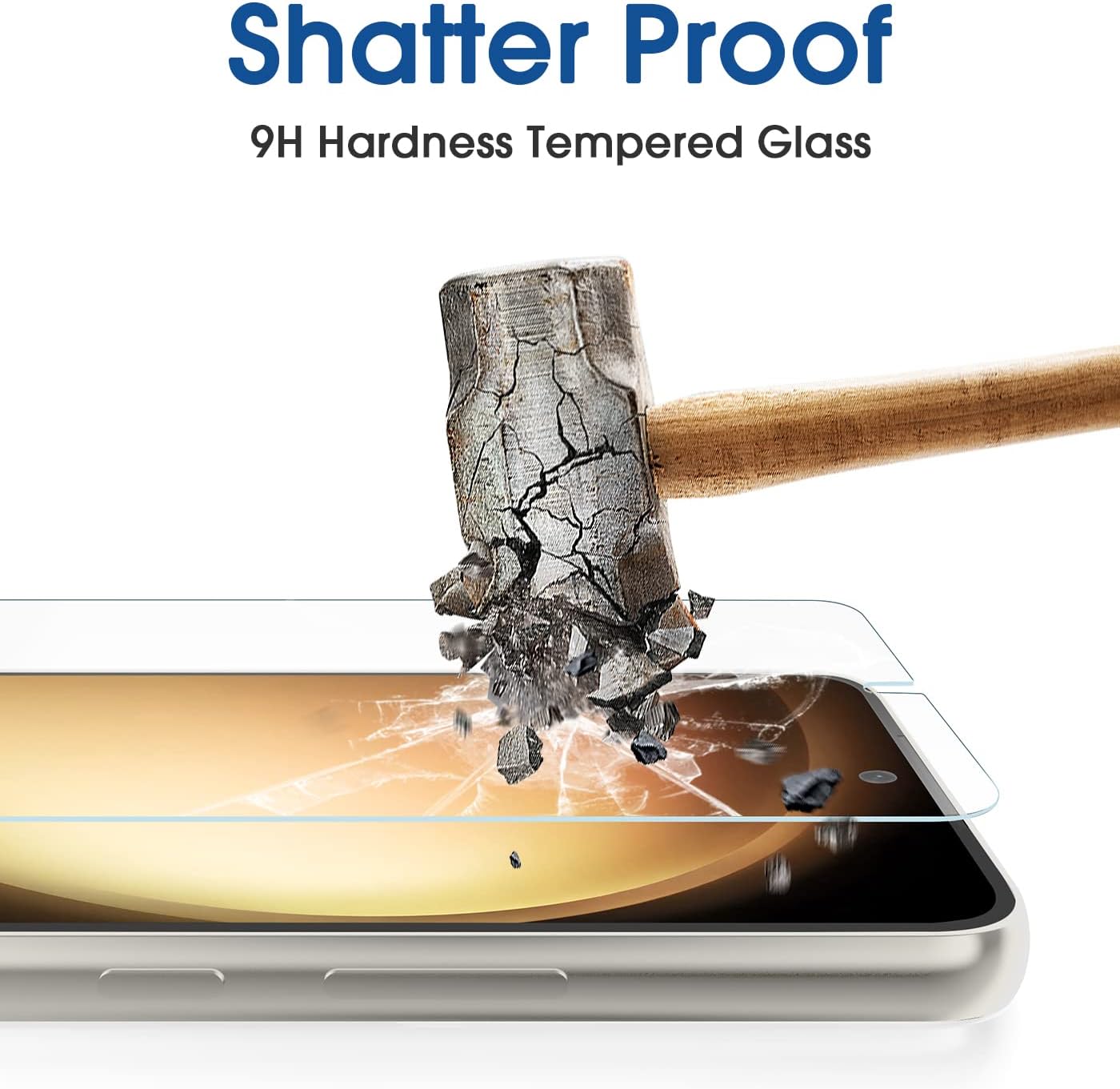Thumbnail 3 de amFilm 2 Pack OneTouch Tempered Glass Screen Protector for Samsung Galaxy S23 Plus 5G (6.6")