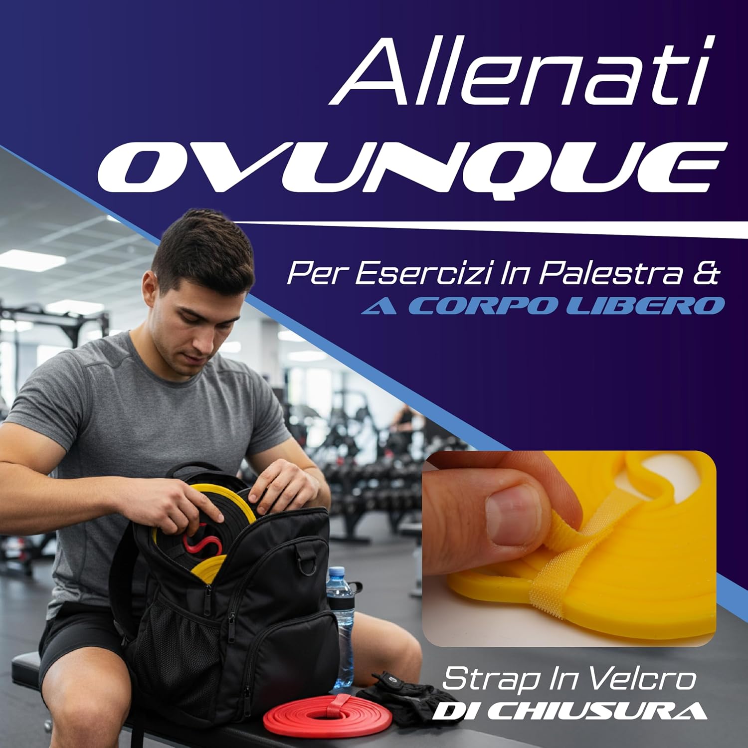Thumbnail 2 de Elastici Fitness Set 4 Livelli di Resistenza – Bande Elastiche per Allenamento a Casa