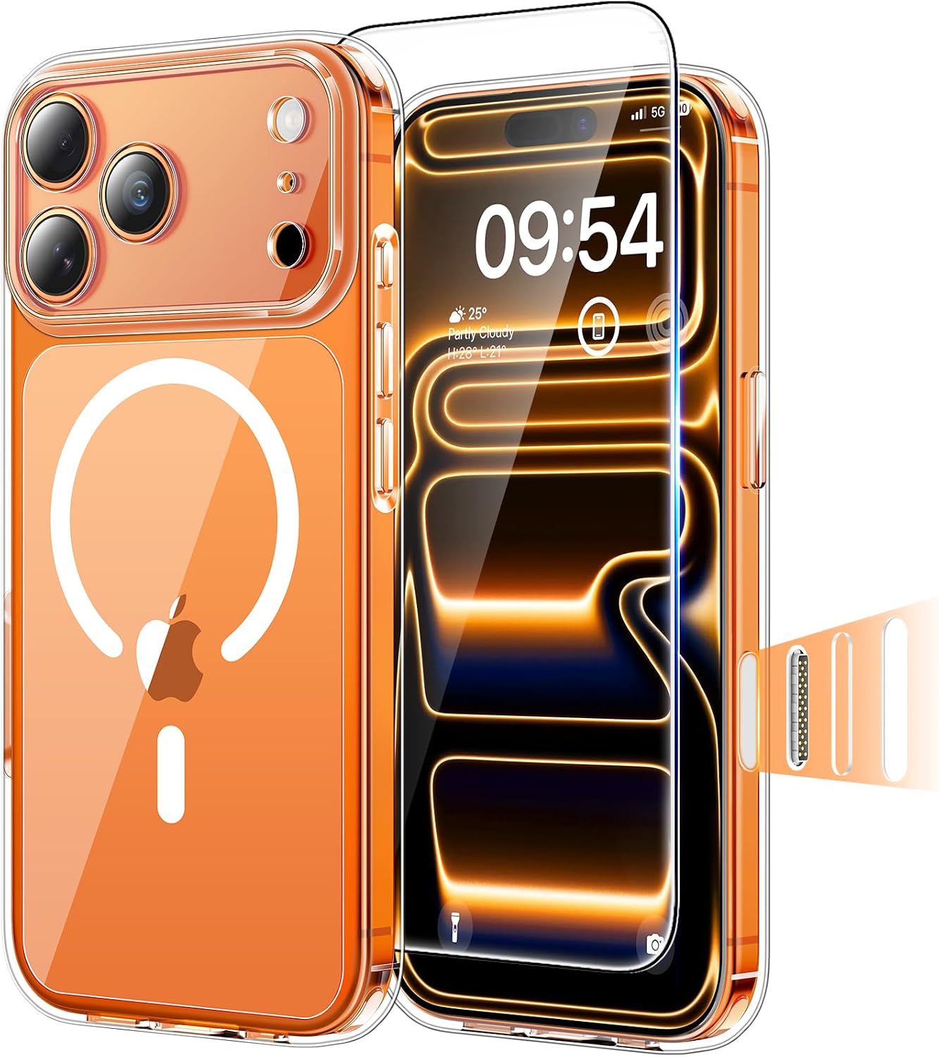 Thumbnail 6 de TAURI Cover iPhone 14 Pro trasparente con MagSafe e pellicola