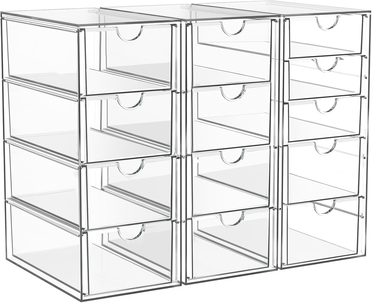 Detalle de ARSTPEOE 1930OD Acrylic 13-Drawer Organizer, Clear and Stackable