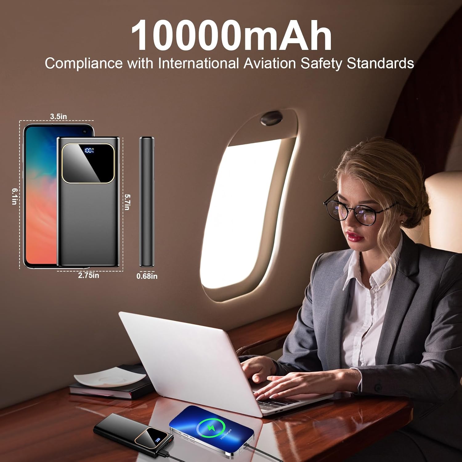 Thumbnail 6 de Power Bank Fast Charging 10000mAh with LED Display – 22.5W USB-C PD/QC Portable Charger