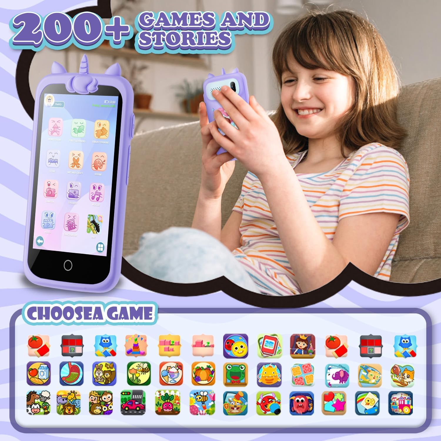 Thumbnail 1 de Kids Toys Phone 3.97-Inch Touchscreen Mini Phone