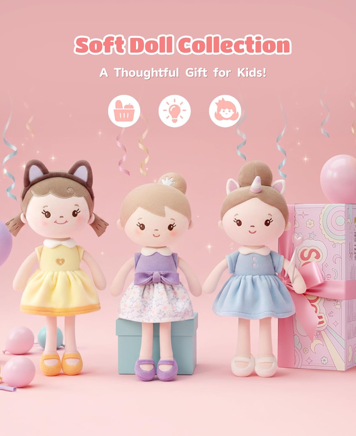 Thumbnail 3 de GAGAKU Weiche Plüsch-Babypuppe für Mädchen (12 Zoll, 30 cm) – erstes Babypuppengeschenk für 1-jährige Mädchen