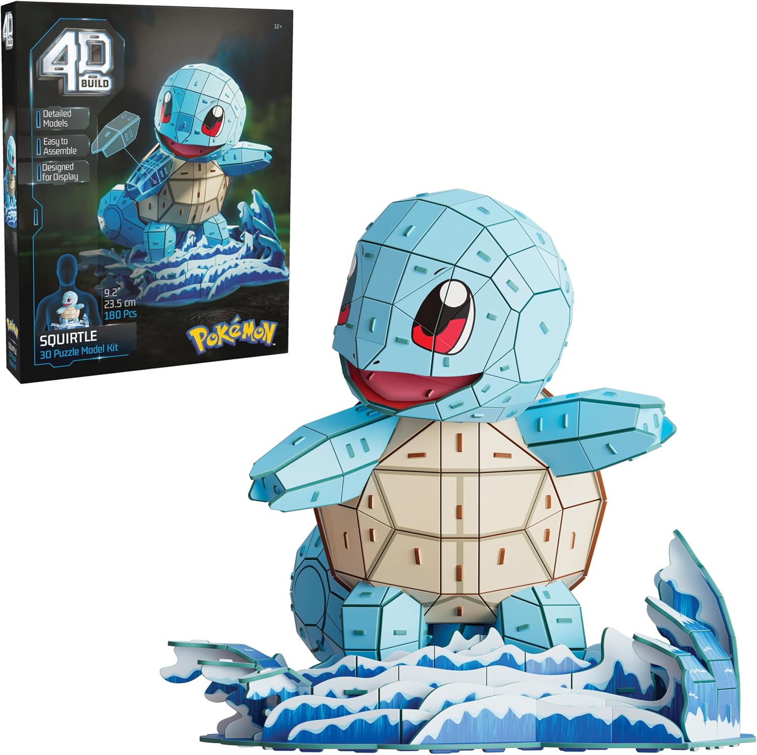 Detalle de 4D Build Pokémon Schiggy 3D-Modellbausatz mit 180 Teilen, ab 12 Jahren