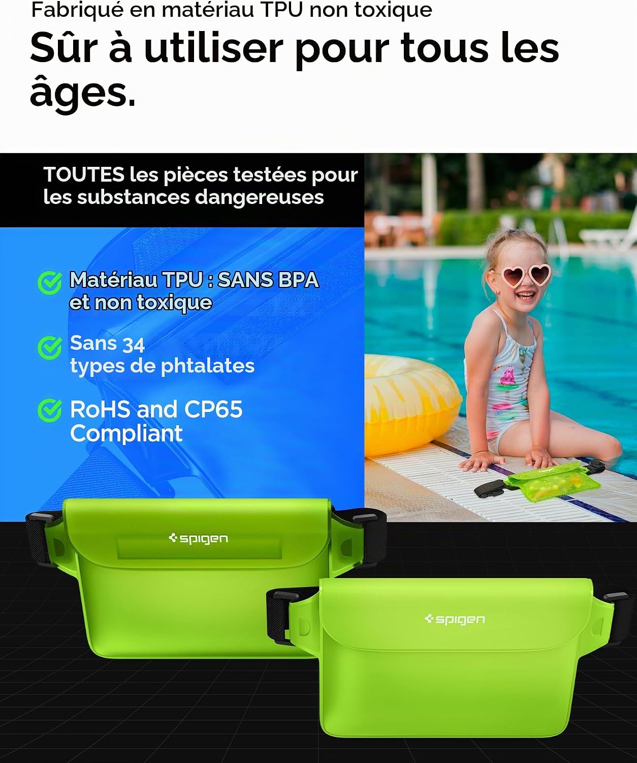 Thumbnail 4 de Spigen Aqua Shield, lot de 2 sacs IPX8, vert cactus