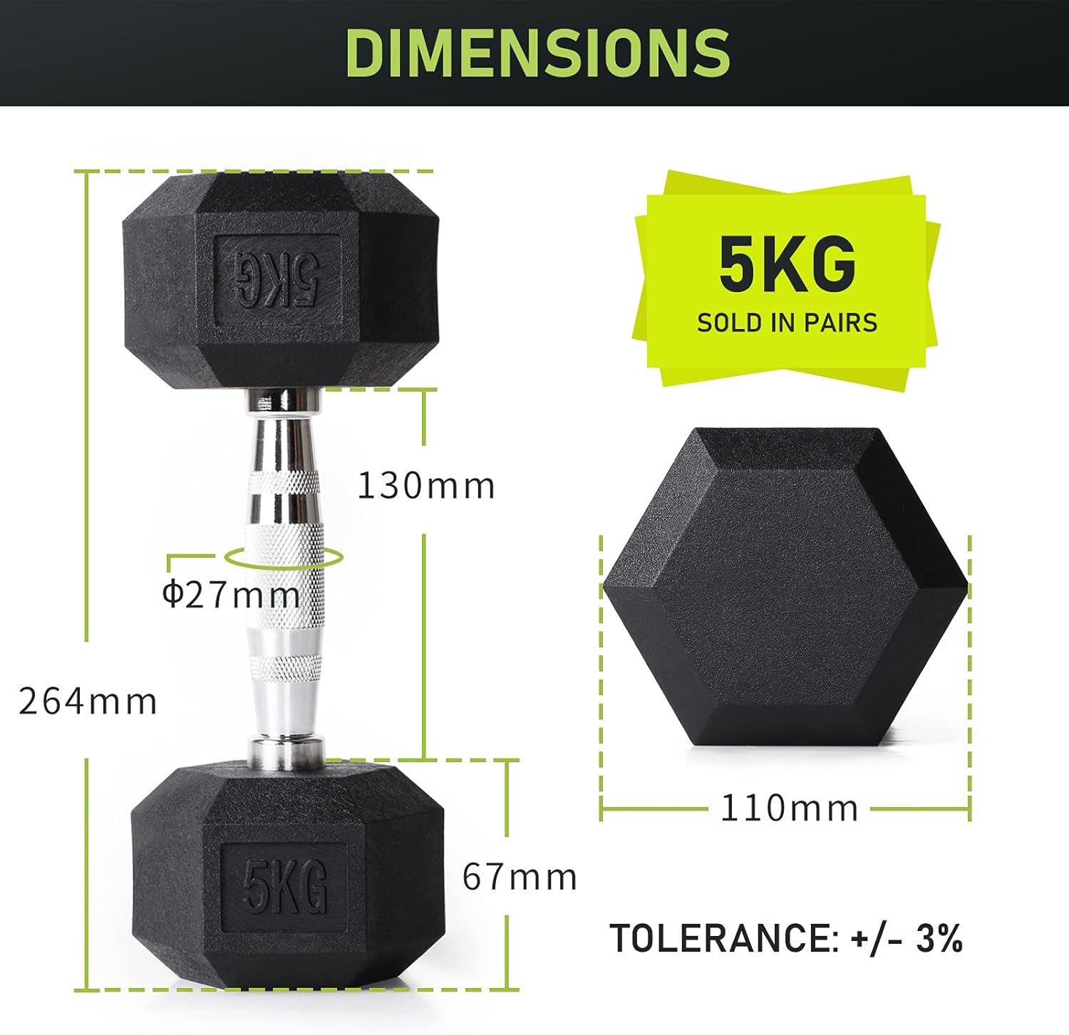 Thumbnail 6 de PhysKcal Hexagon Hanteln 2,5–30 kg 🏋