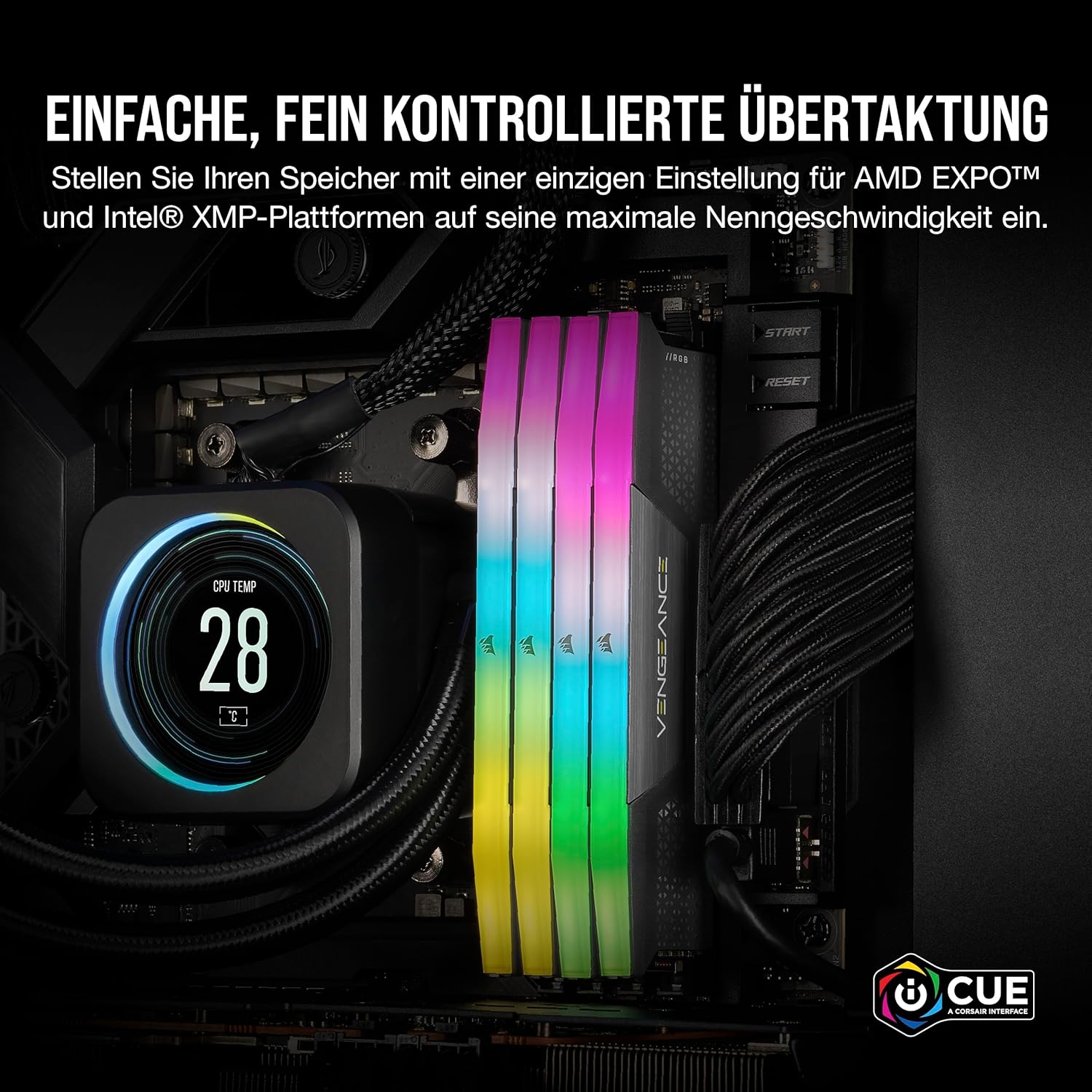 Detalle 1 de Corsair Vengeance RGB DDR5 RAM 32 GB 6000 MHz