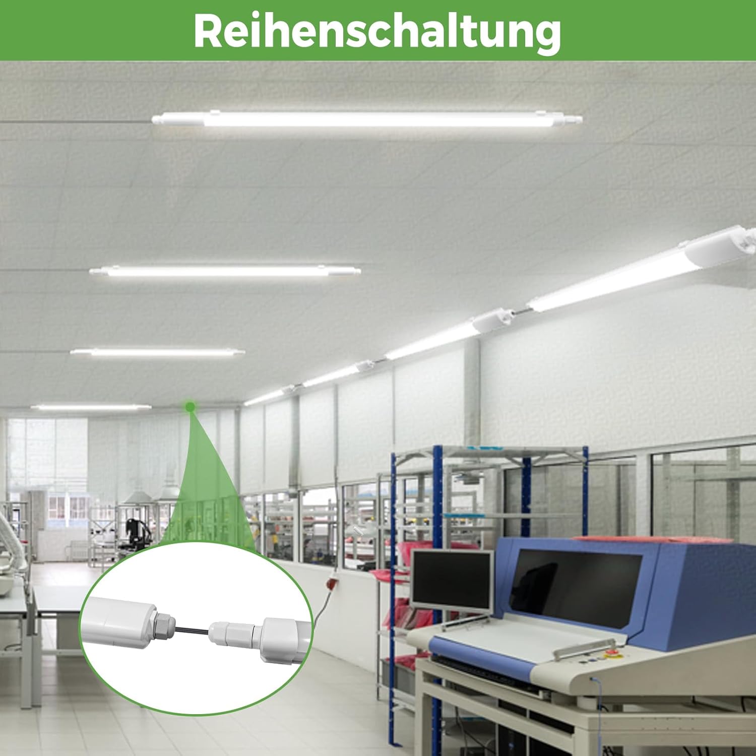 Thumbnail 4 de zemty Feuchtraumleuchte LED Röhre 120 cm – 36 W, IP65, 3 Farbtemperaturen (3000K/4000K/6500K)