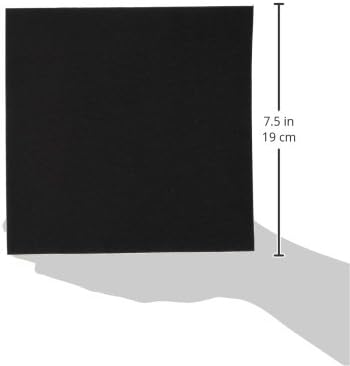 Detalle 1 de 清原 Kフェルト KT1002 粘着シール付き 洗える手芸用フェルト 18cm角・黒 5枚入