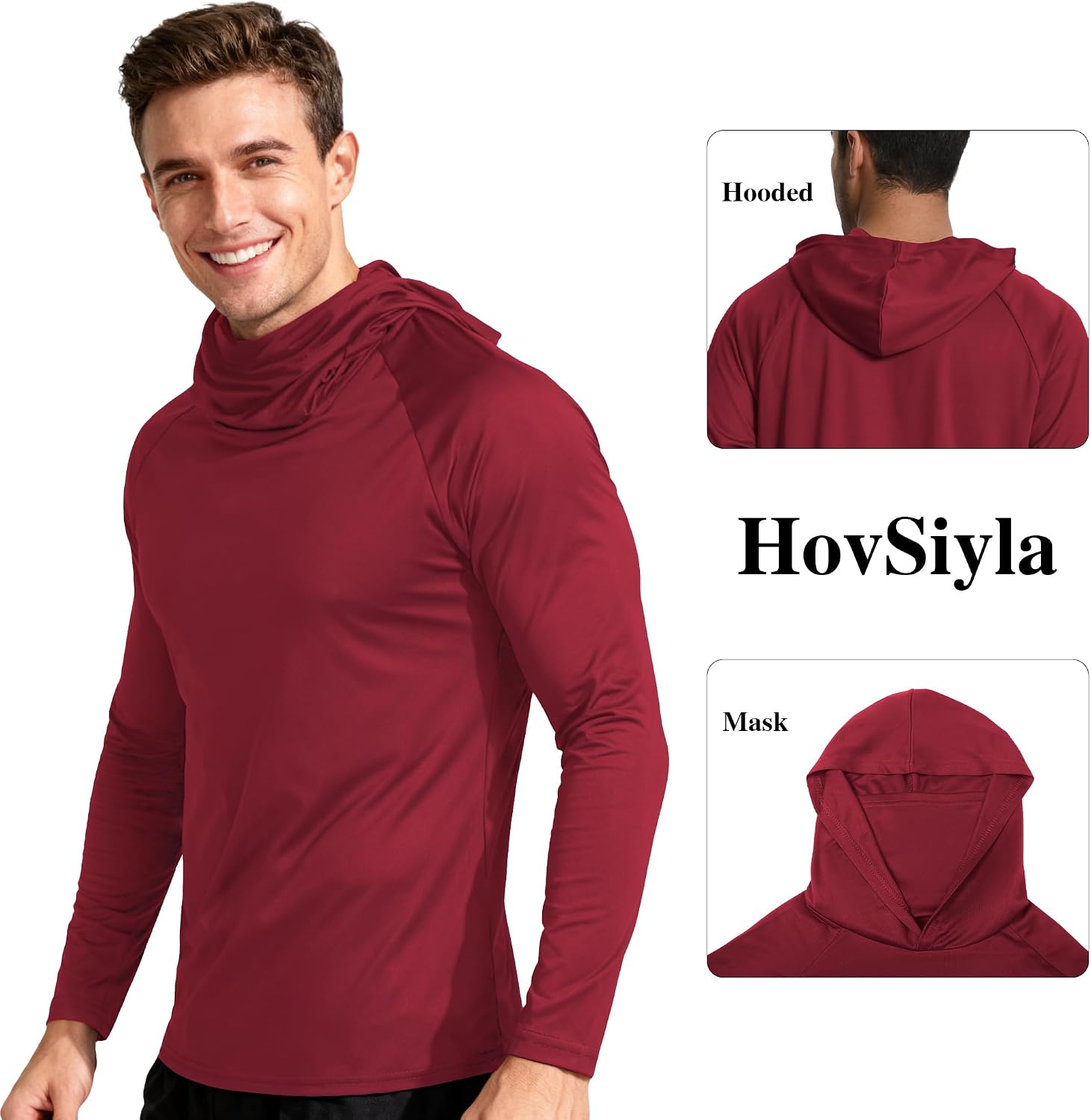 Detalle de HovSiyla Men's Fishing Hoodie 5-Pack