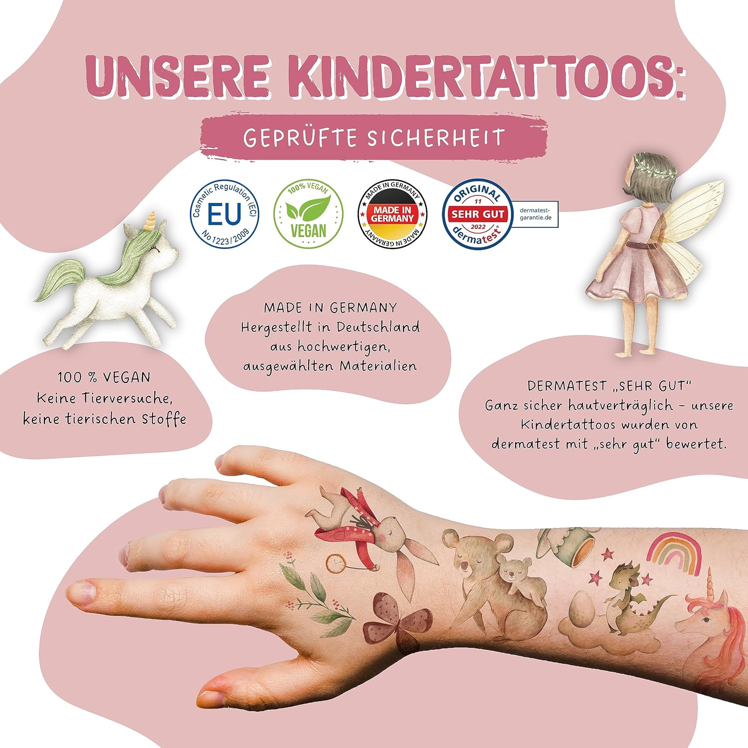 Thumbnail 2 de Papierdrachen 100 Hautfreundliche Kindertattoos