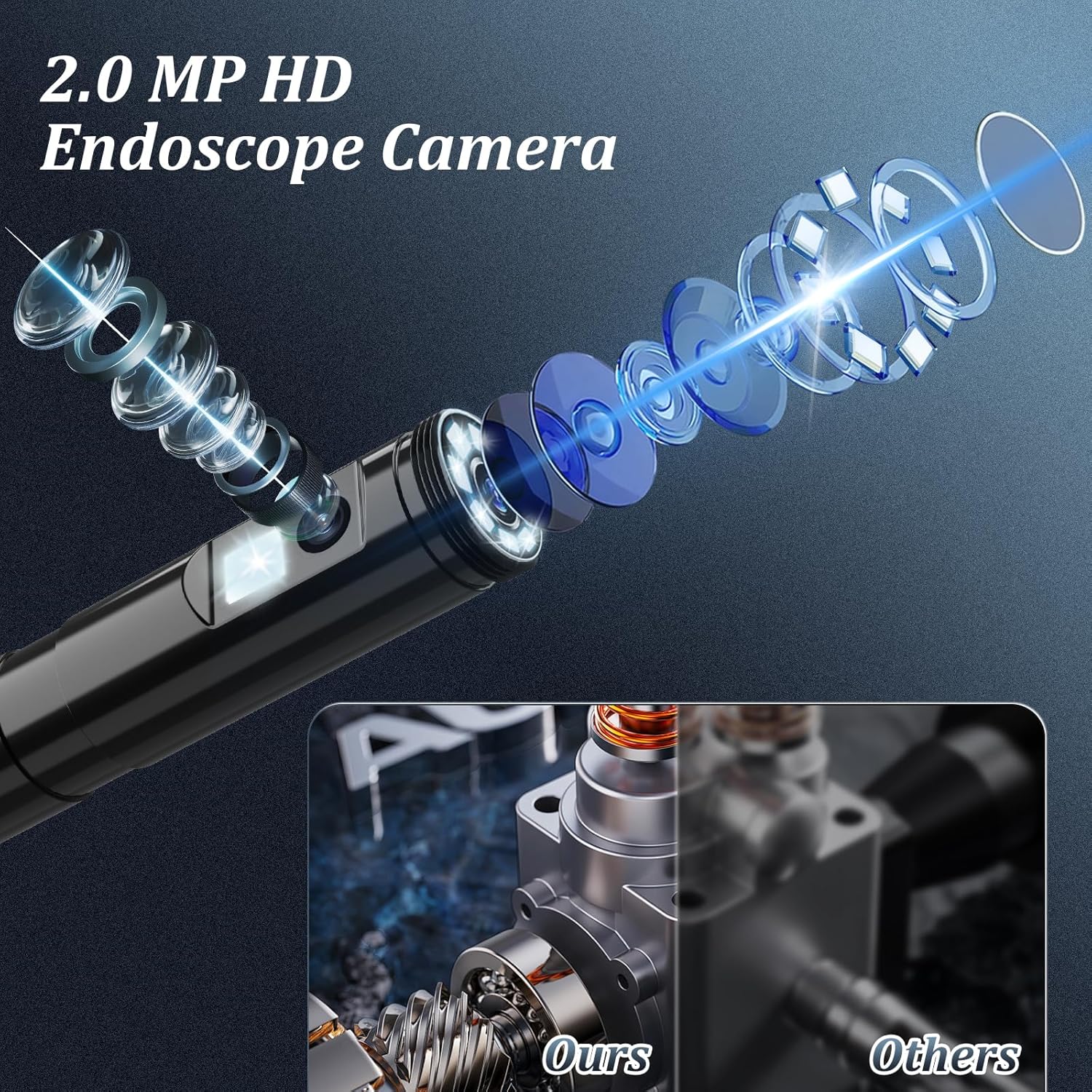 Detalle de Ennovor Endoscopio smartphone 1920P HD