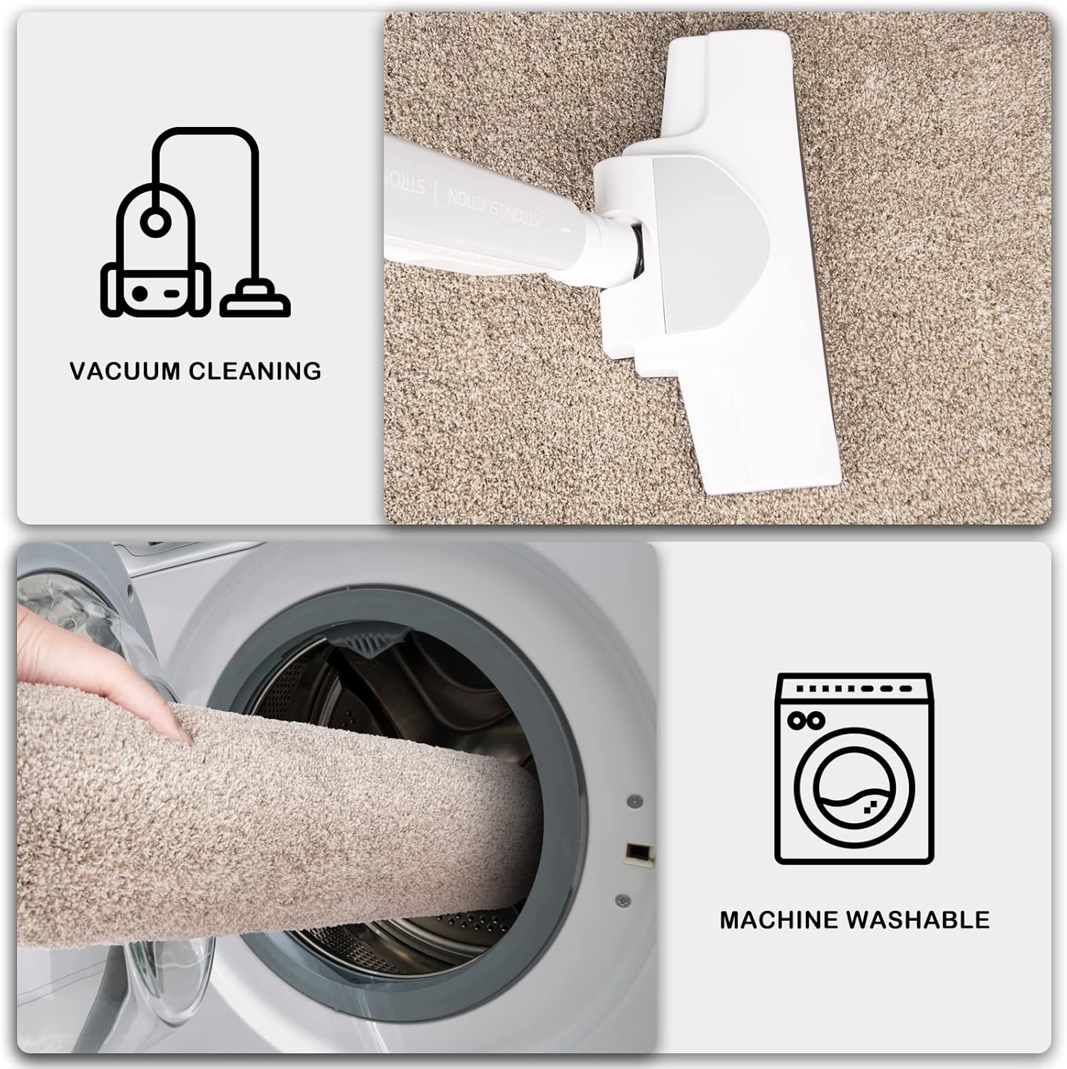 Thumbnail 6 de PURRUGS Dirt Trapping Door Mat 50 x 80 cm (Taupe) – Non-Slip, Machine Washable