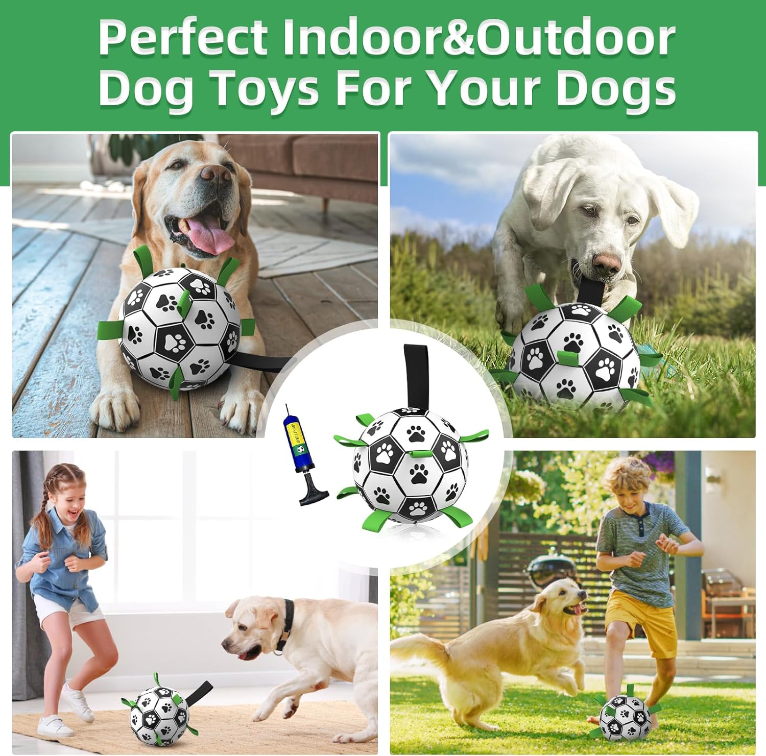 Thumbnail 2 de HETOO dog football 9 inch for tug