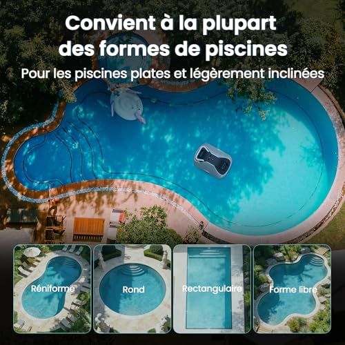 Thumbnail 7 de Robot Piscine Bocxi sans Fil — Nettoyage autonome, 200 minutes d’autonomie