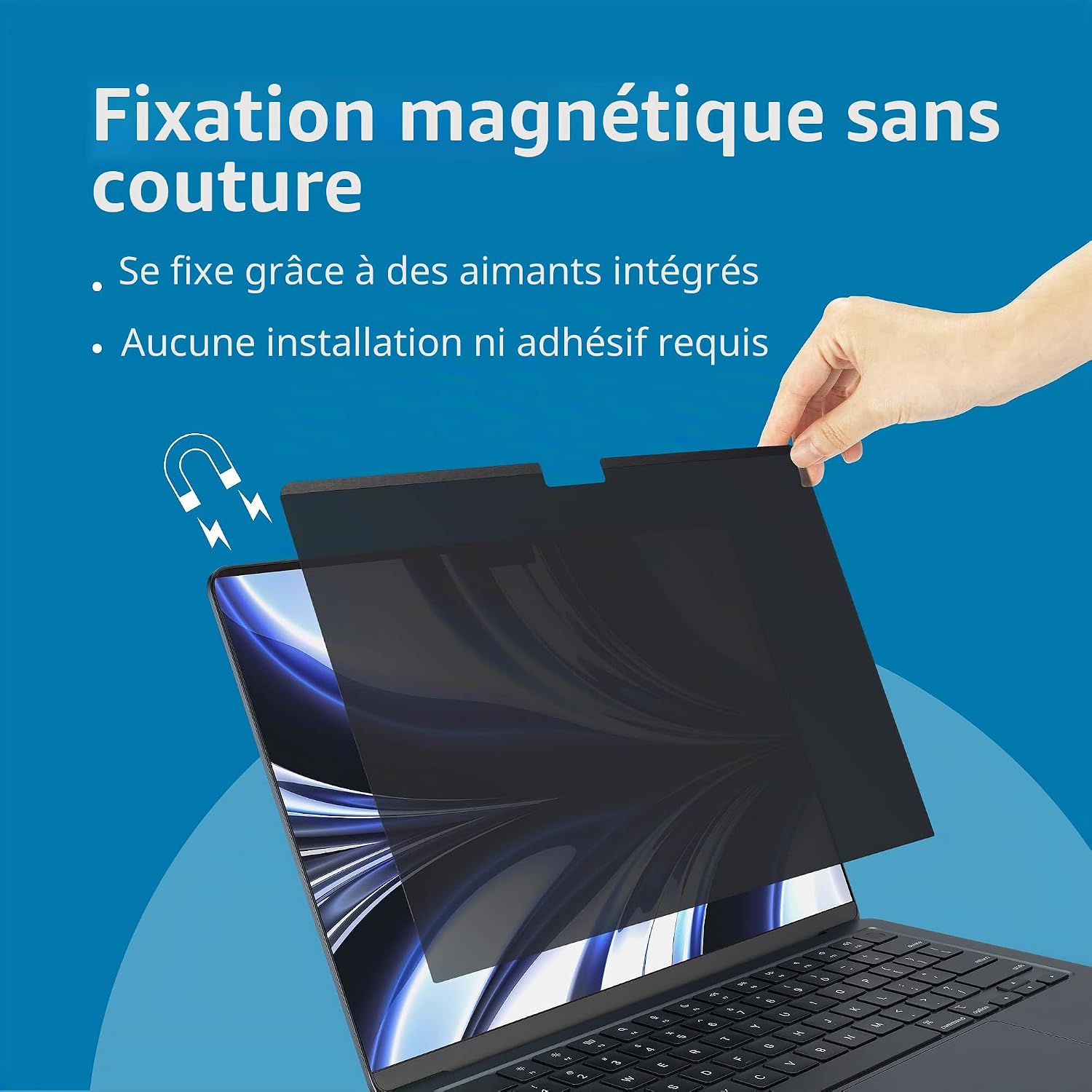 Detalle 2 de Kensington MagPro Elite – filtre de confidentialité magnétique pour MacBook Air 13,6" (M2/M3/M4)