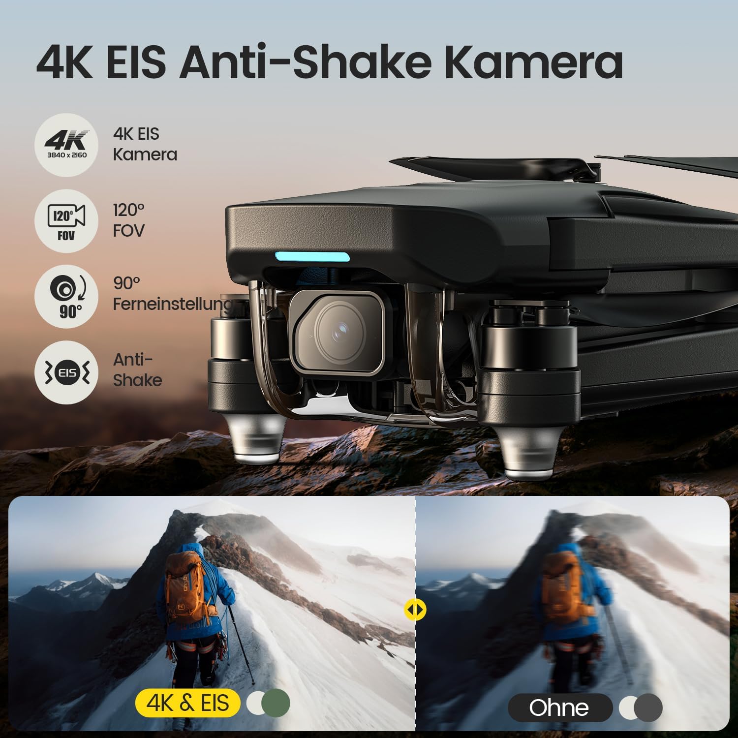 Thumbnail 1 de Holy Stone HS175G GPS-Drohne mit 4K EIS Kamera, Follow Me und bis zu 60 Min Flugzeit (unter 249 g, C0)