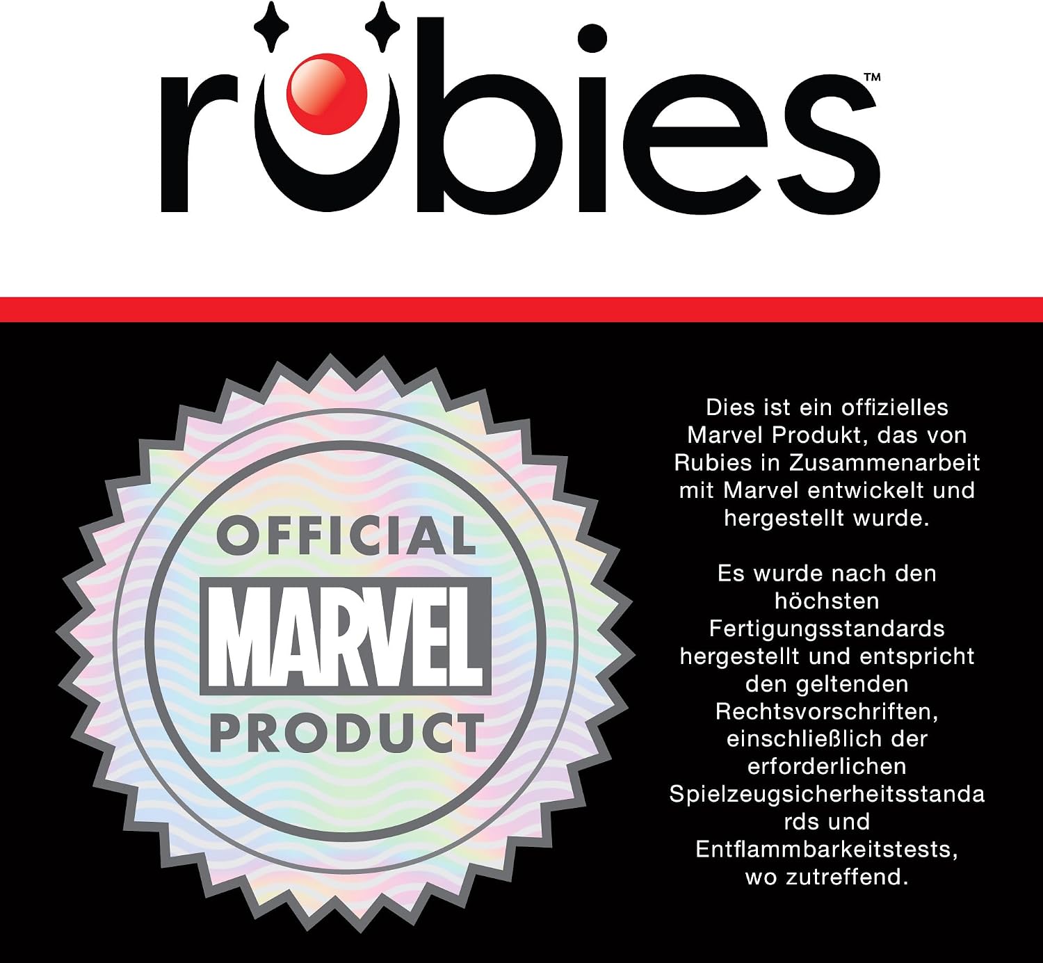 Detalle 2 de Rubie's Luxuskostüm Black Panther 3–4 Jahre