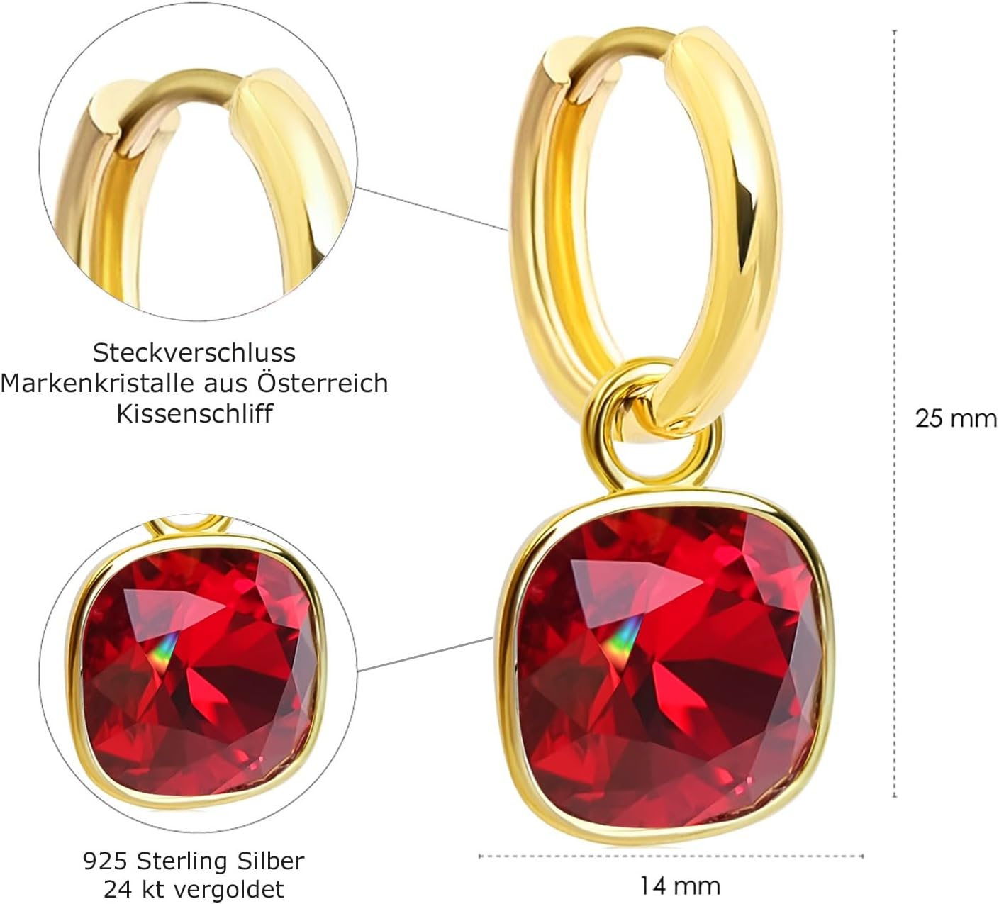 Thumbnail 2 de NOBEL SCHMUCK Gold Creolen Charm 14 mm