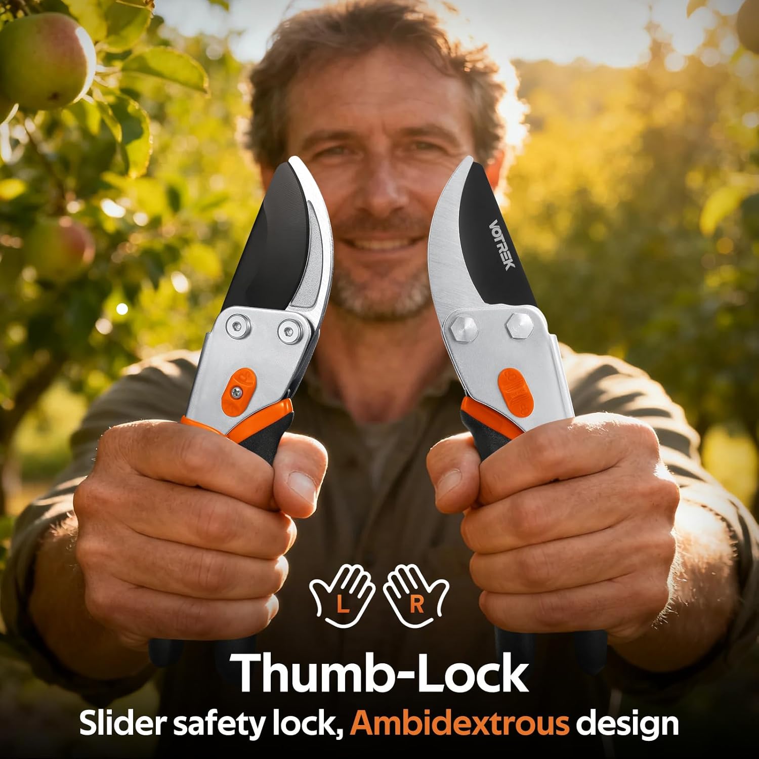 Thumbnail 4 de VOTREK Bypass Secateurs 8.5" SK5 steel blade ✂