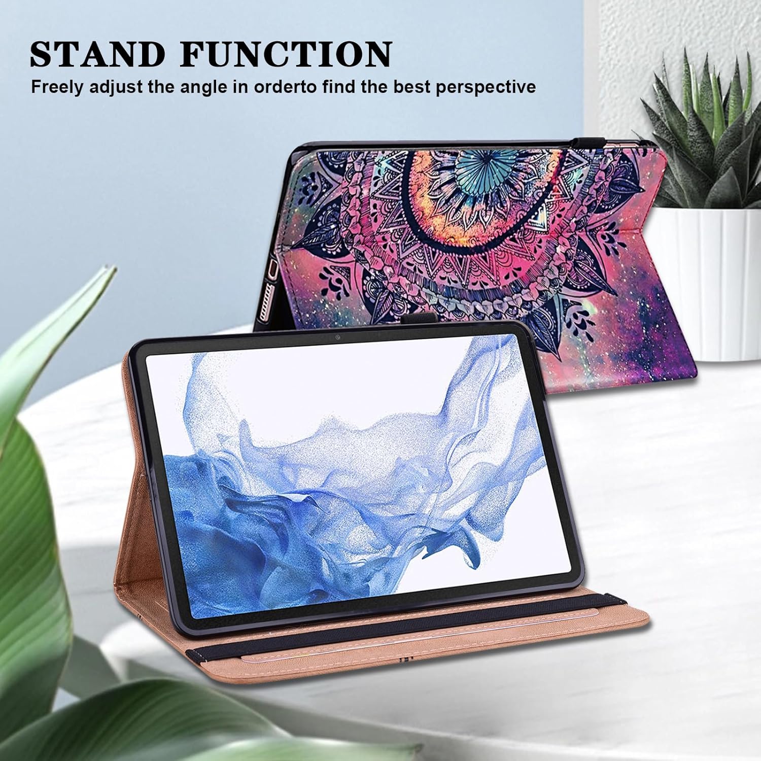 Thumbnail 1 de TUOLISG Case for Samsung Galaxy Tab A6 / Tab A 10.1 (2016) – PU Leather Flip Cover with Stand and Card Slots