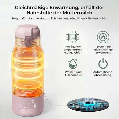 Detalle 2 de Momcozy Flaschenwärmer – unterwegs: schnell erwärmen, sicher und kompakt