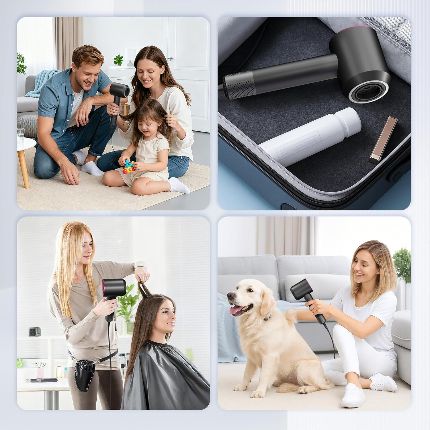 Thumbnail 6 de AIUNAOM Phon Capelli Professionale 160.000 giri/min – ioni negativi, accessori magnetici, 3 velocità e 4 temperature